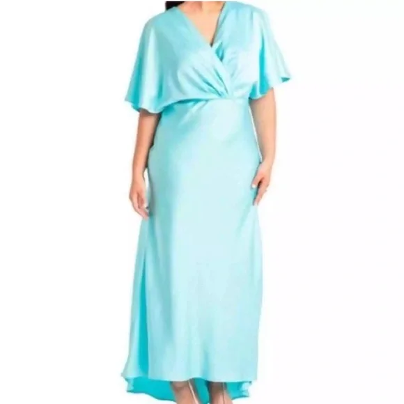 Eloquii | Dresses | Nwt Eloquii Light Blue Satin Effect Vneck Maxi Formal Dress | Poshmark Eloquii | Dresses | Nwt Eloquii Light Blue Satin Effect Vneck Maxi Formal Dress | Poshmark